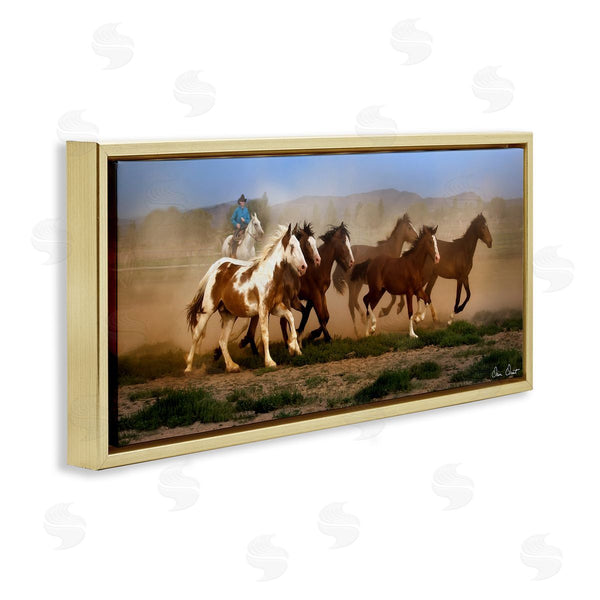 Stupell Industries David Drost | Trotting Horses & Cowboy