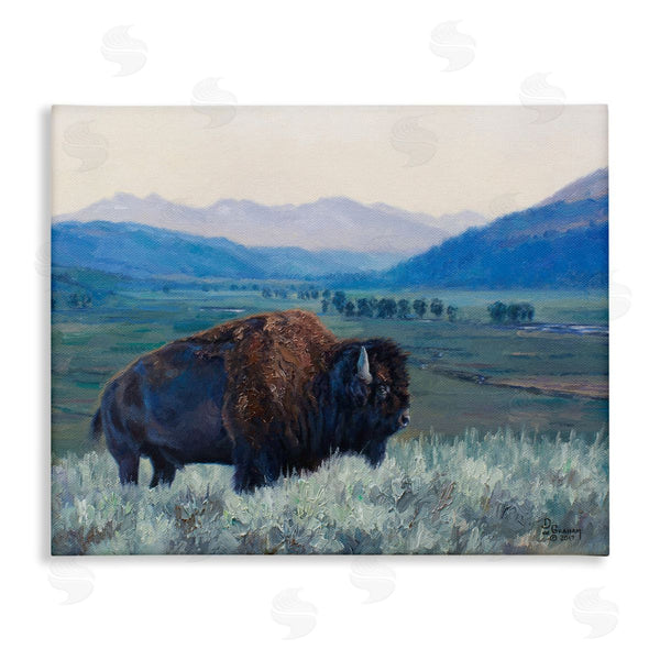 stupell industries David Graham | Bison and Country Mountains