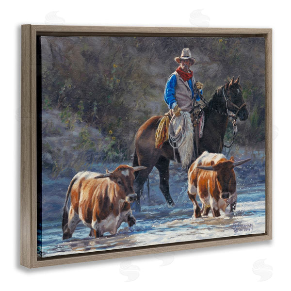 Stupell Industries David Graham | Cowboy Crossing River