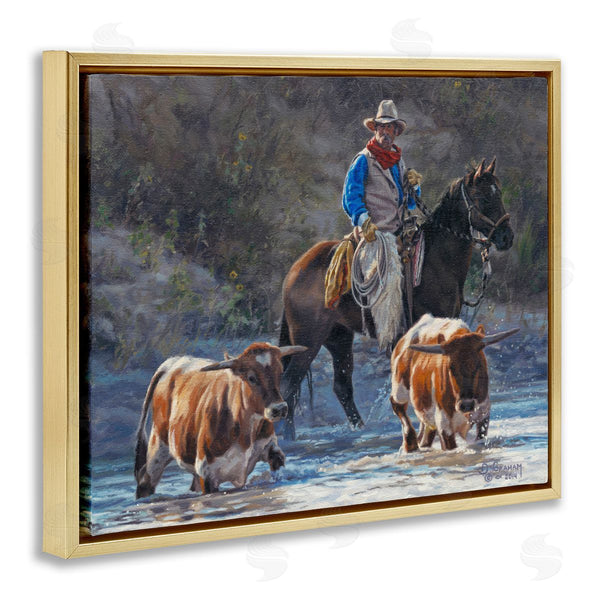Stupell Industries David Graham | Cowboy Crossing River