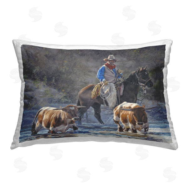 stupell industries David Graham | Cowboy Crossing River
