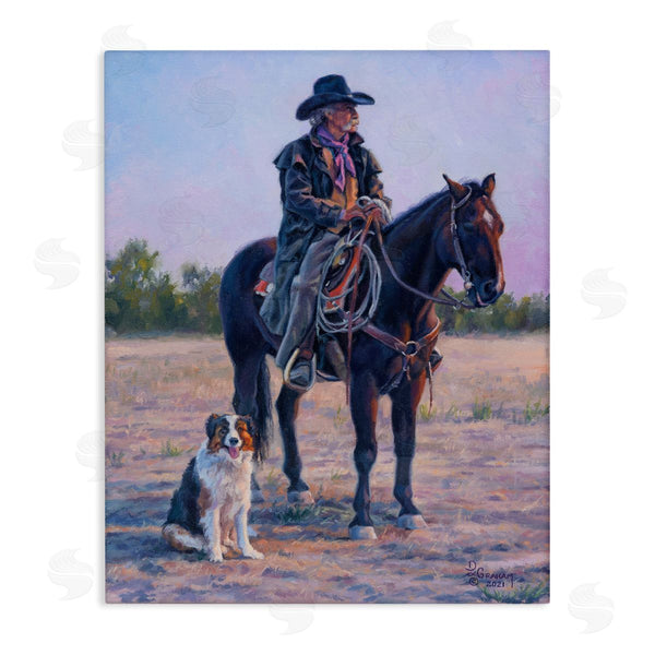 stupell industries David Graham | Cowboy in Rural Landscape Wall Art