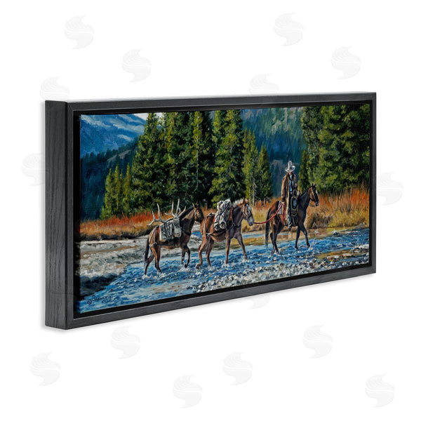 Stupell Industries David Graham | Crossing River Cowboy Landscape Wall Art