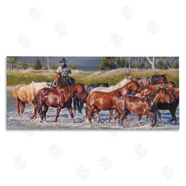stupell industries David Graham | Crossing The Remuda Wall Art