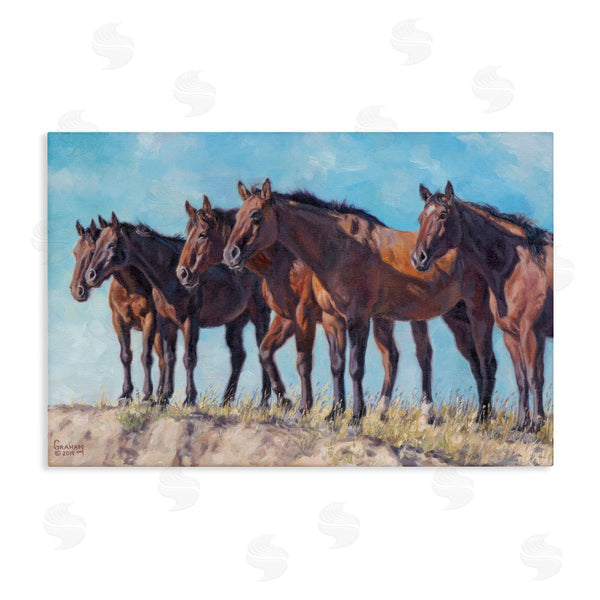 stupell industries David Graham | Horse Herd Overlooking Desert