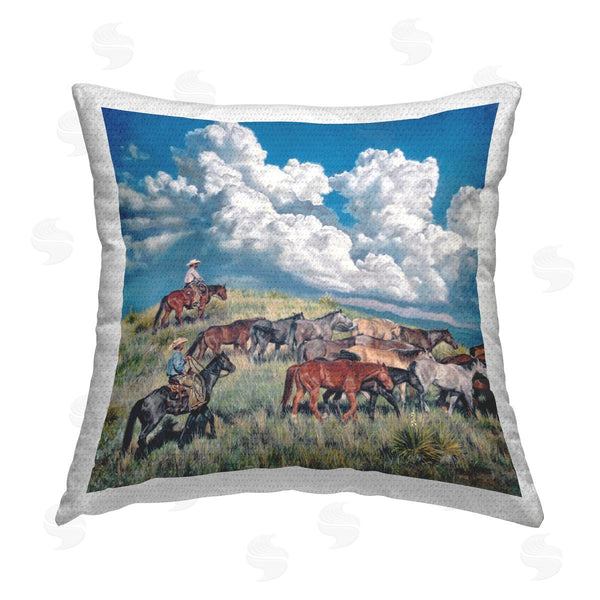 Stupell Industries David Graham | Western Cowboy Horse Landscape Printed Throw Pillow