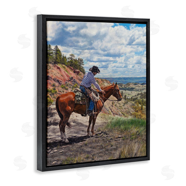 Stupell Industries David Kiehm | Cowboy In Ocean Landscape Wall Art