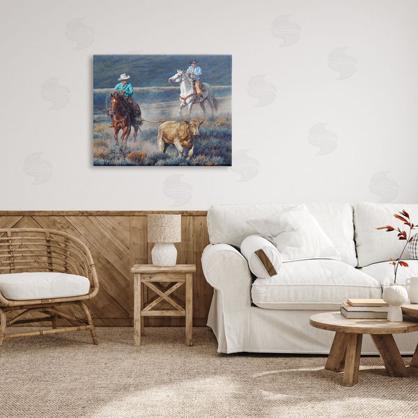 Stupell Industries David Kiehm | Cowboys Wrangling Cattle Wall Art