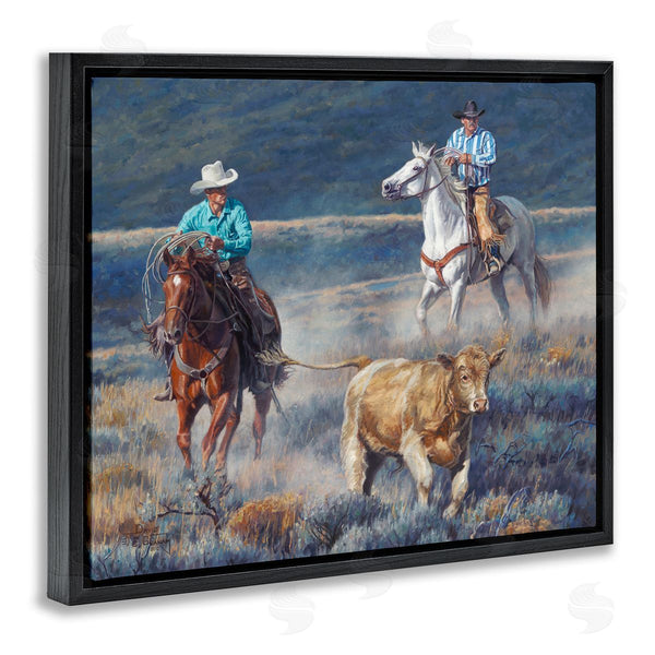 Stupell Industries David Kiehm | Cowboys Wrangling Cattle Wall Art