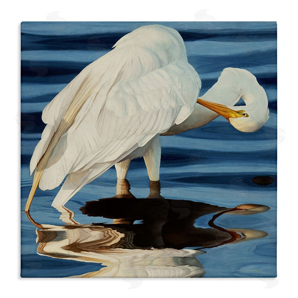 stupell industries David Kiehm | Crane Bird Preening Wall Art