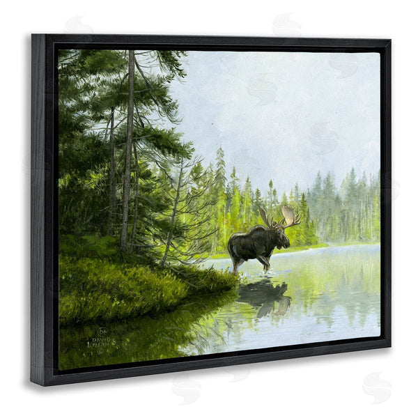 Stupell Industries David Kiehm | Moose In Woodland Pond Wall Art