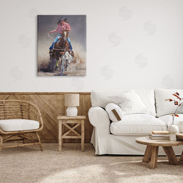 Stupell Industries David Kiehm | Rodeo Cowgirl & Lasso Wall Art