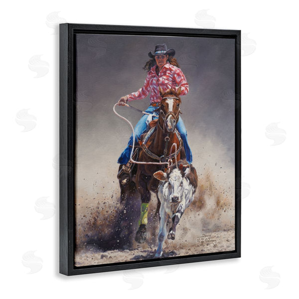 Stupell Industries David Kiehm | Rodeo Cowgirl & Lasso Wall Art