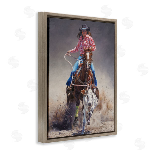 Stupell Industries David Kiehm | Rodeo Cowgirl & Lasso Wall Art