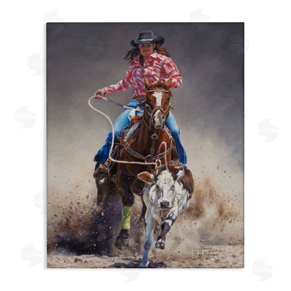 stupell industries David Kiehm | Rodeo Cowgirl & Lasso Wall Art