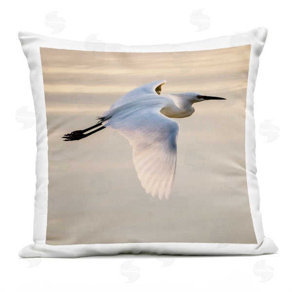 Stupell Industries David Lorenz | Egret Bird Flying View Printed Throw Pillow