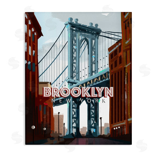 stupell industries David Owens Illustration | Layered Brooklyn Bridge Architecture Urban Scenery Travel Wall Art
