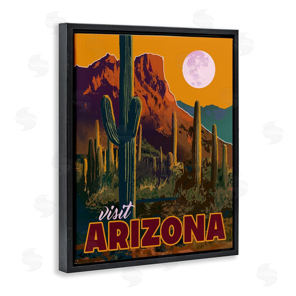 Stupell Industries David Owens Illustration | Visit Arizona Brilliant Desert Sky Arid Vegetation Wall Art