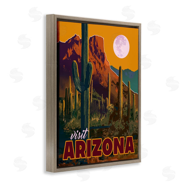 Stupell Industries David Owens Illustration | Visit Arizona Brilliant Desert Sky Arid Vegetation Wall Art