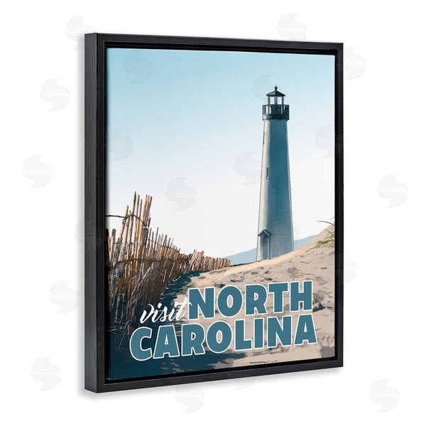 Stupell Industries David Owens Illustration | Visit North Carolina Beach Lighthouse Seaside Sand Wall Art