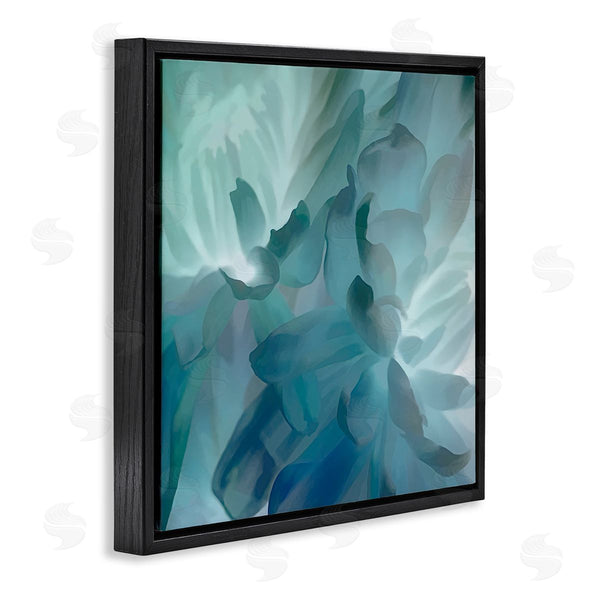 Stupell Industries David Pollard | Blue Flower Petal Abstraction Cool Tone Florals Wall Art