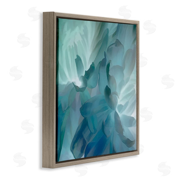 Stupell Industries David Pollard | Blue Flower Petal Abstraction Cool Tone Florals Wall Art