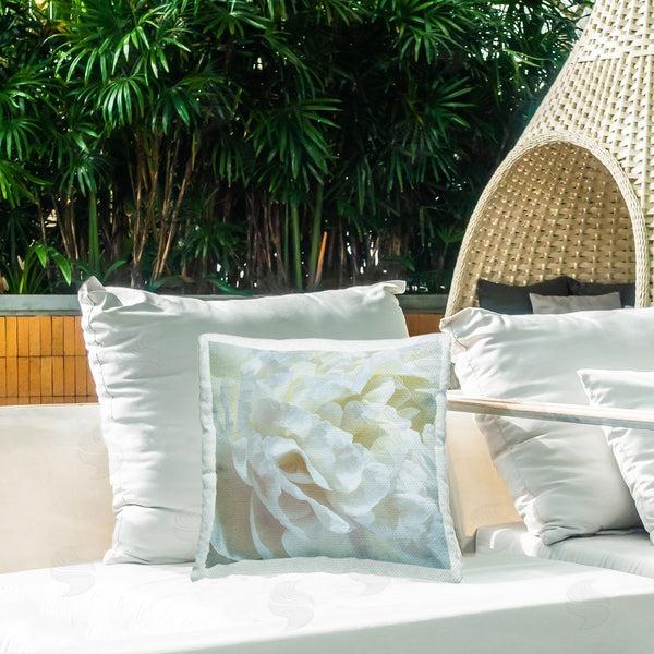 Stupell Industries David Pollard | Elegant White Petals Printed Throw Pillow