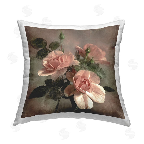 stupell industries David Pollard | Vintage Blush Petals Printed Throw Pillow