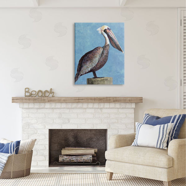 Stupell Industries David Sands | Blue Pelican Portrait Wall Art