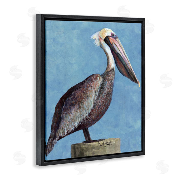 Stupell Industries David Sands | Blue Pelican Portrait Wall Art