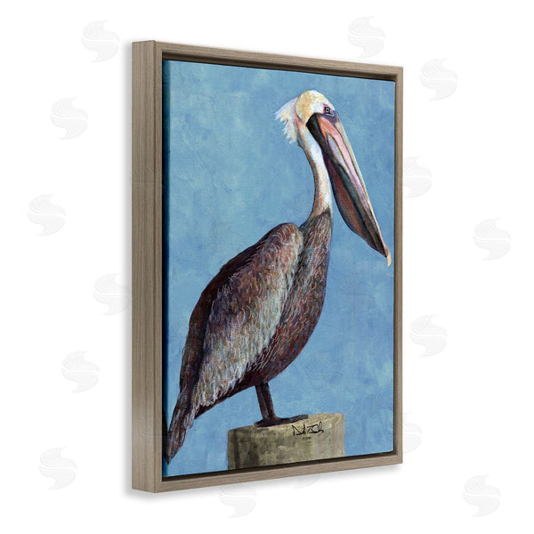 Stupell Industries David Sands | Blue Pelican Portrait Wall Art