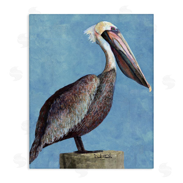 stupell industries David Sands | Blue Pelican Portrait Wall Art