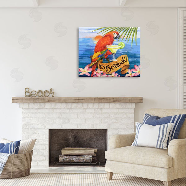 Stupell Industries David Sands | Tropical Parrot With Cocktail Wall Art