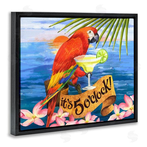 Stupell Industries David Sands | Tropical Parrot With Cocktail Wall Art