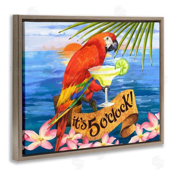 Stupell Industries David Sands | Tropical Parrot With Cocktail Wall Art