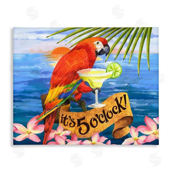 stupell industries David Sands | Tropical Parrot with Cocktail Wall Art