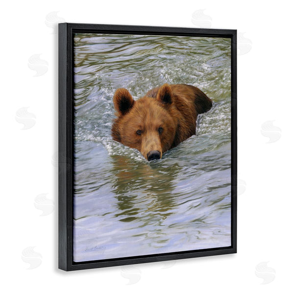 Stupell Industries David Stribbling | Brown Bear Lake Water Splash Wall Art