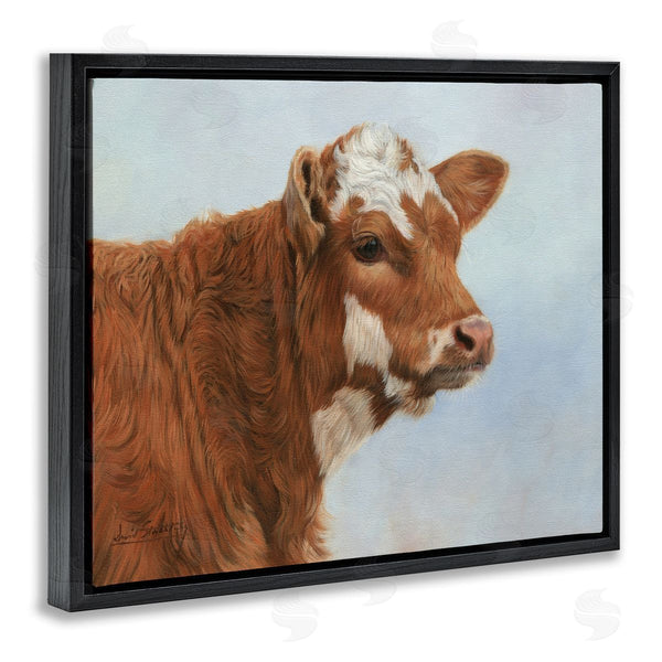 Stupell Industries David Stribbling | Brown Dairy Cow Detailed Farm Painting Wall Art