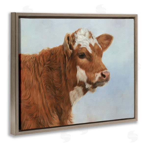 Stupell Industries David Stribbling | Brown Dairy Cow Detailed Farm Painting Wall Art