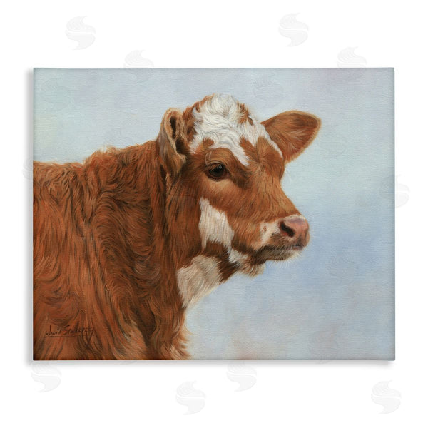 stupell industries David Stribbling | Brown Dairy Cow Detailed Farm Painting Wall Art