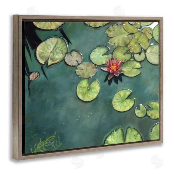 Stupell Industries David Stribbling | Pond Lily Lotus Blossom Floating Peaceful Botanicals Wall Art