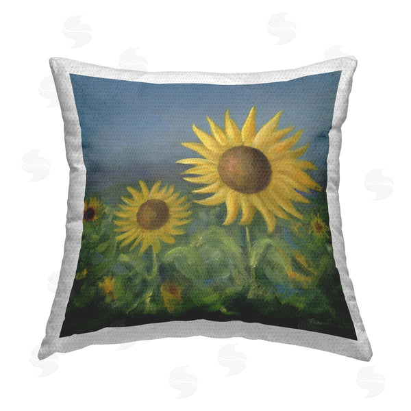 Stupell Industries David Swanagin | Blooming Sunflower Meadow Printed Throw Pillow