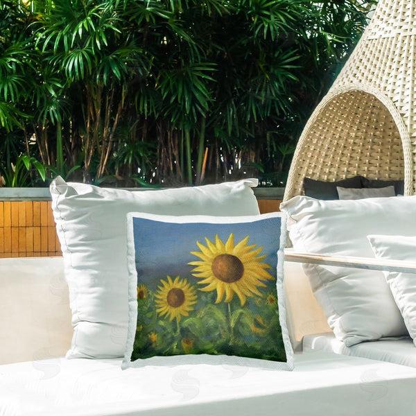 Stupell Industries David Swanagin | Blooming Sunflower Meadow Printed Throw Pillow