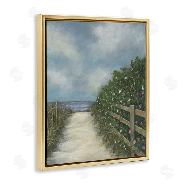 Stupell Industries David Swanagin | Floral Lined Beach Path