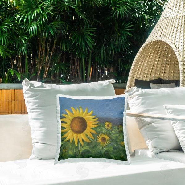 Stupell Industries David Swanagin | Mellow Sunflower Garden Printed Throw Pillow