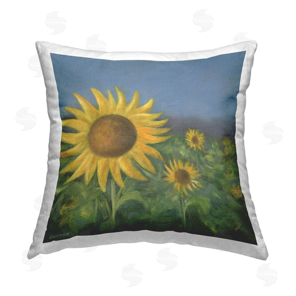 stupell industries David Swanagin | Mellow Sunflower Garden Printed Throw Pillow