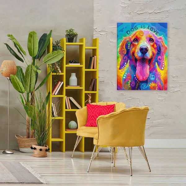 Stupell Industries Dean Russo- Evolution Collection | Dog Is Love Swirled Pattern Wall Art