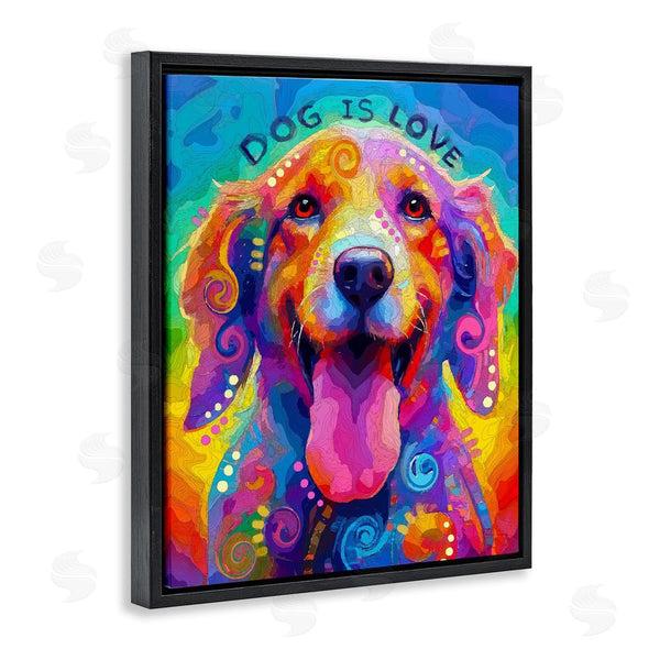 Stupell Industries Dean Russo- Evolution Collection | Dog Is Love Swirled Pattern Wall Art