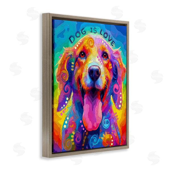 Stupell Industries Dean Russo- Evolution Collection | Dog Is Love Swirled Pattern Wall Art