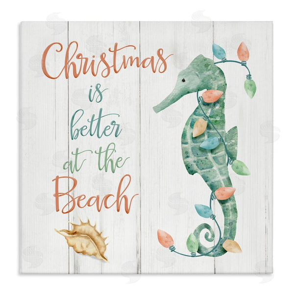 stupell industries Deane Beesley | Christmas Better At Beach Wall Art